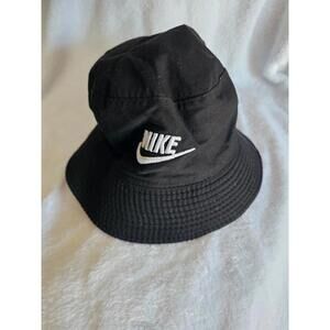 Youth Nike Swoosh Logo Bucket Hat Reversible Beach Sun Pink & Black One Size